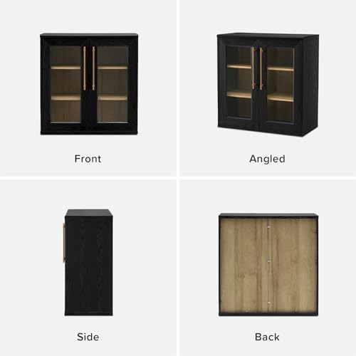 mopio-Blake-Storage-Cabinet-Small-Modular-Accent-Display-Sideboard-Buffet-Cabinet-with-Storage-Media-Console-Credenza-for-Kitchen-Coffee-Bar-Pantry-Black-Oak-Acrylic-Single