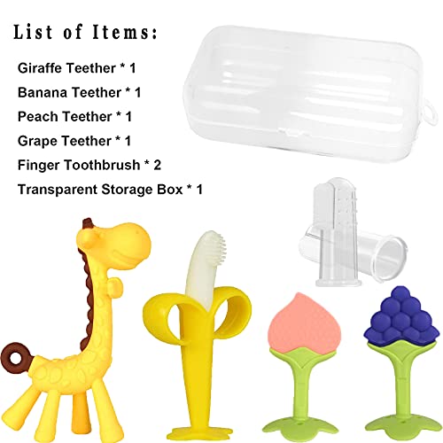 HAILI XMGQ Baby Teething Toys, Silicone Baby Teether Freezer BPA Free, Soothe Babies Teething Relief Sore Gums, Banana… - Image 5