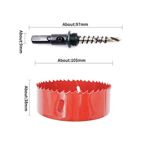 Laiwei 105mm Hole Saw LAIWEI Hole Cutter, Bi-Metal Hole Saw, for Drilling Wood Sheet Metal, Aluminum Profiles, Drywall - Image 2