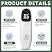 HOVCEH Ohrthermometer Hund, Fieberthermometer Hund mit LED Anzeige, 12,8 * 3,9 cm Tragbares Fieberthermometer Ohr, Fiebererkennung für Katzen, Hunde, Kühe, Ferd(Weiß)