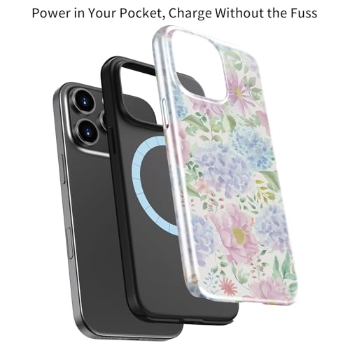 Goodon for iPhone 15 Pro Max Case, Cute Preppy Floral, MagSafe Compatible - image 3