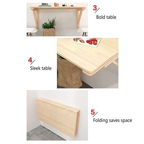 Table pliante murale bureau flottant en bois pour libérer l'espace dans une petite pièce