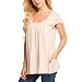 Spaghettiträger Top Locker Ärmel-T-Shirt Frauen Kurze Top Maternity Comfy zum Stillen schichtige Mutterschaftsbluse Umstandsmode Oberteil Frau Schwangere Mutter Kleidung, Rose, L