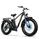 SOHAMO M3 Electric Mountain Bike for Adults, 1500W Peak Motor 30mph Electric Bike, 26'*4' Fat Tire EBike w/ 48V 15/20AH Removable Battery, 40/60 Miles 7-Speed Gears E Bike for Dirt Sandy Snow Offroad