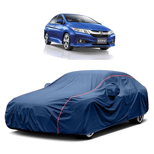 Image of Heavy-Duty Car Cover for Compatible with Honda City (2014 to 2025 All Models) Deluxe Car Protection Cover ? Waterproof & UV-Resistant All-Season Exterior Protection