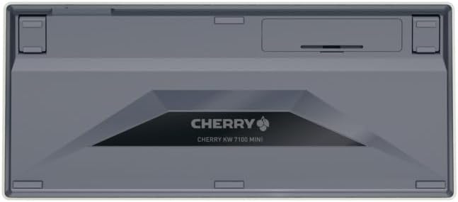 Төмөнкү view of Cherry KW 7100 Mini Keyboard showing battery compartment