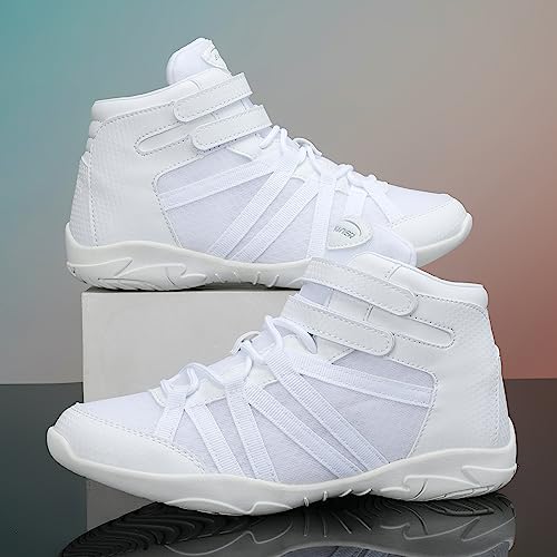 Girls High Top White Cheerleading Shoes Lightweight Cheer Sneakers3