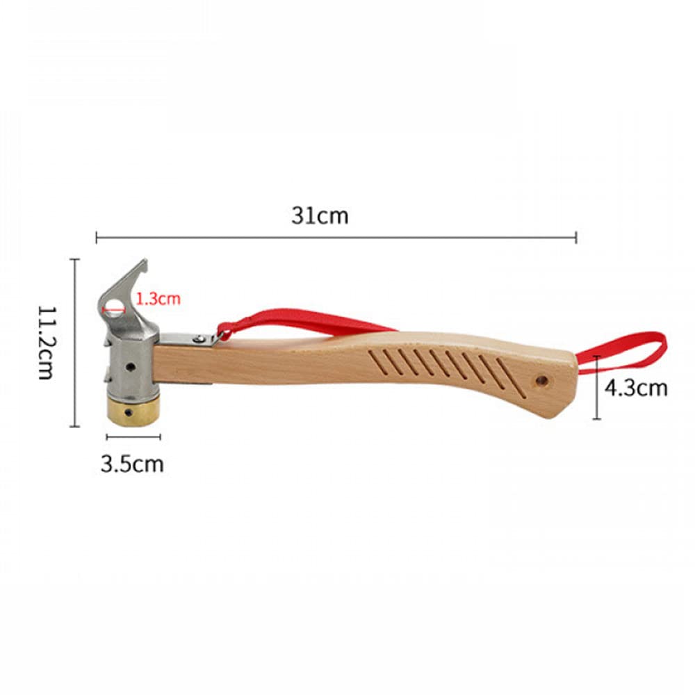 PROMI Martello Campeggio Outdoor Camping Chiodo Martello Chiodo Tiratore in Acciaio Inox Ottone Martello
