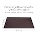 ZBRANDS // Brown Leather Desk Mat Pad Blotter Protector, Extended Non-Slip Rectangular, Laptop Keyboard Mouse Pad (36