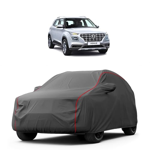 Image of Heavy-Duty Car Cover for Compatible with Hyundai Venue (2019 to 2025 All Models) Deluxe Car Protection Cover - Waterproof & UV-Resistant All-Season Exterior Protection