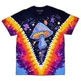 Liquid Blue Men's Plus-Size Space Shroom T-Shirt, Tie Dye, Medium