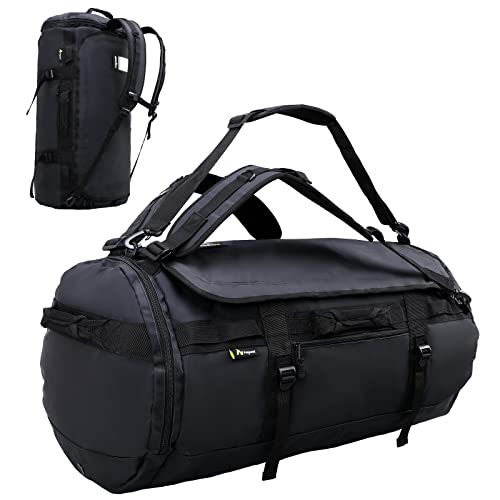 Nepest Large Duffel Backpack Bag, 3-Way Water Resistant Gym Duffle Bag With Shoe Compartment For Sports Workout Travel (Black, 60L) #TOP5