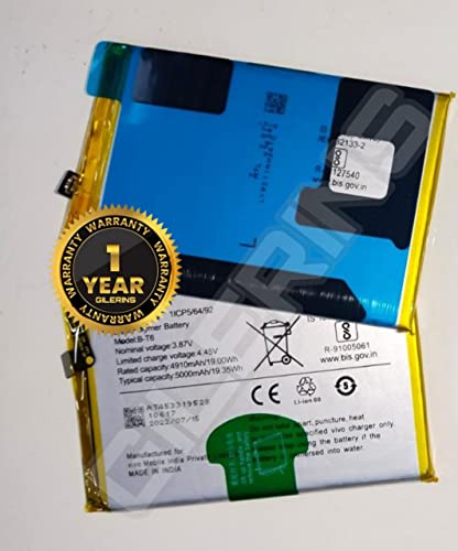 GILERINS™ Original B-T6 Battery for Vivo T1 5G V2141,/ V2157 / iQOO Z6 5G I2127 Battery with 1 Year Warranty****(B272)
