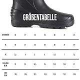 CLIMBR Leichte Gefütterte Gummistiefel Thermo Damen EVA warme Winter Stiefel Gr 36-42 mit Futter (Schwarz, 39)