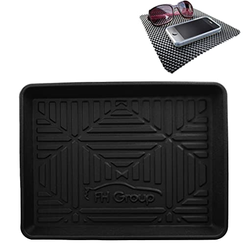 Fh Group F16407 Black Premium Multi-Use Cargo Tray Liner W. Fh3011 Silicone Anti-Slip Dash Mat (Black-20) #TOP16