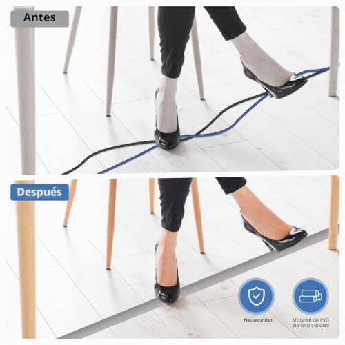 Pasacables de pvc para evitar tropezones con cables sueltos en el suelo 6