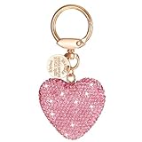 HJZHII Rhinestone Heart Keychain, Rhinestone Keychain for Women Crystal Heart Keychains for Bag Car Keys Aesthetic Bag Charms Purse Charms Accessories