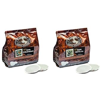 Baronet Coffee Pods - 100% Colombian & Dark Kenya AA [8 Gram, 54 Pods Each Flavor] Single Cup Use, Like Senseo