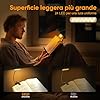 karidi Lampada da Lettura con Clip Ricaricabile, 24 LED 3 Temperature di Luce, 5 Livelli Luminosità, 360° Regolabile, Batteria 1000mAh USB-C - Ideale per Letto, Libri e adulti (nero, standard)