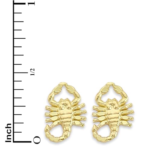 Solid Gold Scorpion Stud Earrings Available in 10k or 14k4