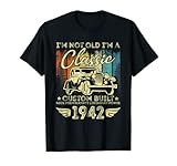 Vintage 1942 Classic Car 80 Year Old 80th Birthday Gifts T-Shirt