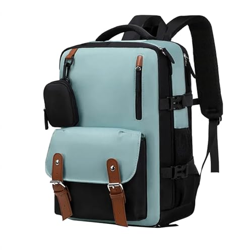 Genérico Mochila unisex de capacidad duradera para portátil para la escuela la universidad viajes senderismo mochila ligera e informal (Light Blue One Size)