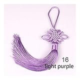 chenran Zubehör 2pcs / Lot 12cm Multicolor Chinesischer Knoten Seidenquaste Pinsel Fringe Telefon Satin Quasten Anhänger Quasten for Handwerk Home Decor Geschenk (Color : 16 Light Purple)