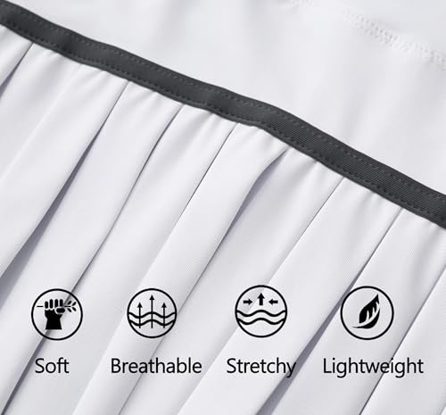 Yknktstc Women Pleated Tennis Skirt with Shorts High Waist Golf Skort Athletic Mini Skirt with Pockets Small Black