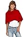 iWoo Pashmina Wraps for Women Knitted Shawls and Wraps Open Front Cardigan Cape Soft Sweater Scarf Winter Dresses for Women Red