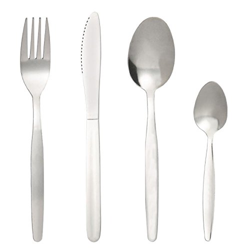 Olympia 4 Piece Kelso Cutlery Set 12x Place Setting (48 Pieces - Table Knives, Dessert Spoons, Tea Spoons And Forks)