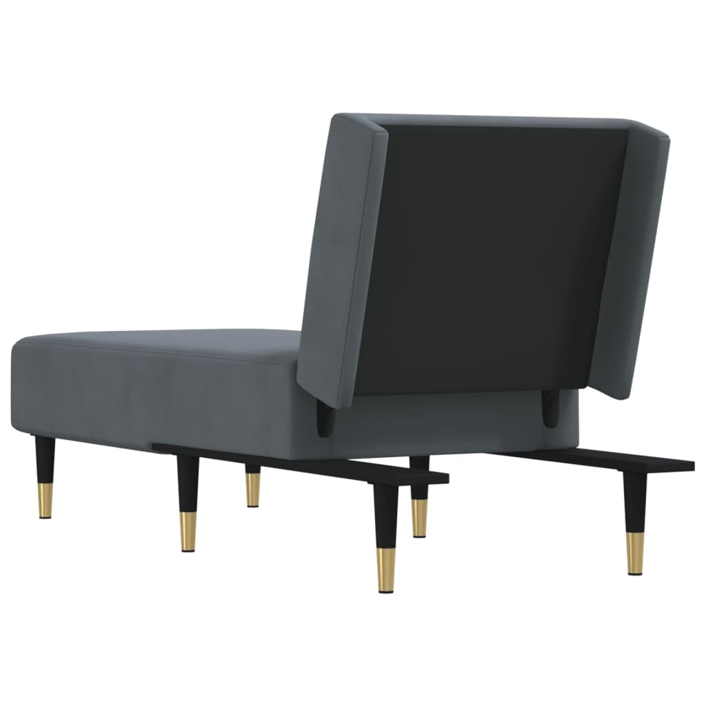 Chaise Longue in Velluto Grigio Scuro,Chaise Longue,Chaise Longue Camera da Letto,Chaise Longue Salotto-352803