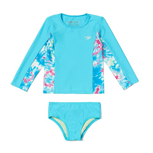 Image of Speedo Girl's Uv Swim Shirt Long Sleeve Rashguard Set