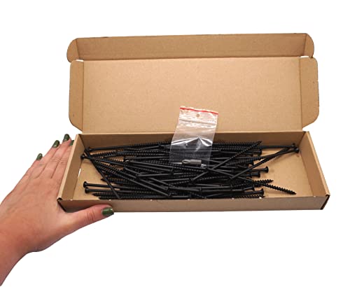 Miniatura 4 de Skir Co 80 Piezas Tornillos Para Paneles De Yeso Con Acabado De Fosfato Negro 4,8 X 120 Mm, Tornillos Para Madera, Cabeza De Corneta Phillips