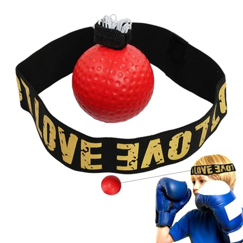 Ballon réflexe de Boxeur, Ballon d'entraînement de Boxe – Bandeau d'entraînement de Boxe pour Adultes, balles de Boxe pour Exercice de Coordination...