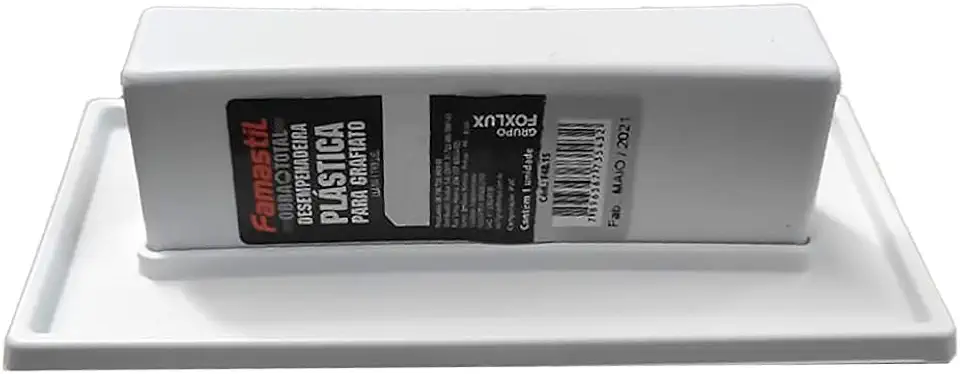 Famastil Desempenadeira Plástica para Texturização Famastil – Grafiato – 16x8cm – Base Lisa – Cabo anatômico