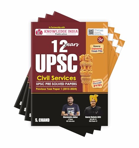 Image of 12 Years UPSC Civil Services Pre Solved Papers (PYQ Previous Year Questions - Topic-Wise General Studies GS Paper 1 (2013-2024) | Best Book For IAS ... History, Geography, Polity, etc. | In English