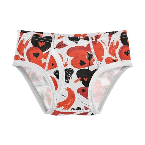 visesunny Boys Potty Training Underwear Cartoon Heart Arrow Breathe Cotton Briefs Size 2T-8Y for Toddler