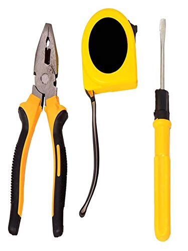 Appigo 3 in 1 Combo Repairing Tool Kit Screw Driver, Measuring Tape & Plier Tool Kit for Home Use