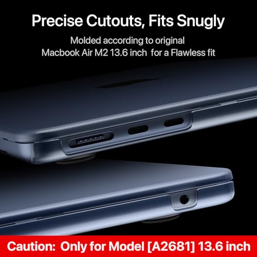 Soonjet Compatible for MacBook Air 13 inch Case M5 M4 M3 M2 2026 2025-2022, A3449 A3240 A3113 A2681 - Image 4