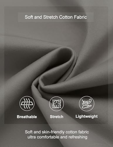 COOFANDY Men's Casual Shorts Cotton Elastic Waist Drawstring Shorts Lightweight Summer Beach Shorts - Image 6