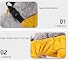 Dog Raincoat with Boots, Dustproof Half-Pack PU Dog Suspender Boots, Waterproof Dog Pants, Pet Paws Protector Dirty roof Outdoor Walking Running Hiking Booties (Yellow,L)