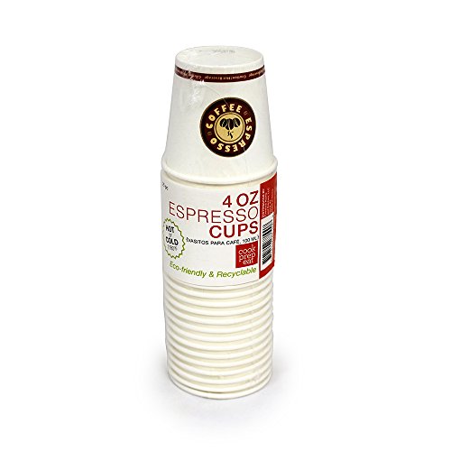 Cook Prep Eat Espresso Paper Coffee Mugs (Pack of 250), 4 oz, White