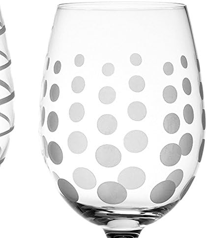 Mikasa Set of 4 Cheers Crystal White Wine Glasses, Silver - Image 7