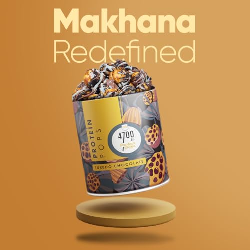 Image of 4700BC Protein Pops (Makhana), Tuxedo Chocolate, Tin, 175Gm