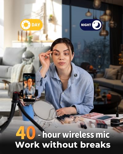 Image of VELOMAX ANC Noise Cancellation Wireless Microphone for Youtubers - Wireless Mic with a Portable Charging Case Offering 40 Hours of Battery lLfe - Mic Wireless for Video Shooting, Online Teaching