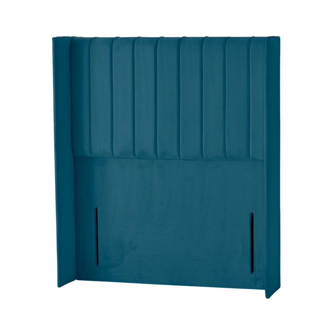 Elixir Furniture Portland Winged Floor Standing Divan Bed Headboard for 6ft Super King Bed – 50" Tall | Elegant Design | Mallard Plush Velvet (MALLARD, Super king Size 6 FEET, Height 50 INCHES)