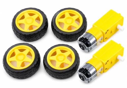 Image of 4 Wheel + 2 Motor 300 RPM BO Motor Dual Shaft Smart Car Robot Kit for Ardino DIY Projects