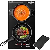 VoltCuisine Induction Cooktop, 3300W Hot Plate Electric Stove for Countertop, Precision Top Induction Burner, Powerful with 9 Preset Power Levels, Child Safety Lock,Independent Timer with Mat