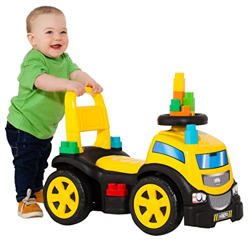 Veículo Para Bebê, Cardoso Toys, Blocks Truck, Menino, Com 10 Blocos