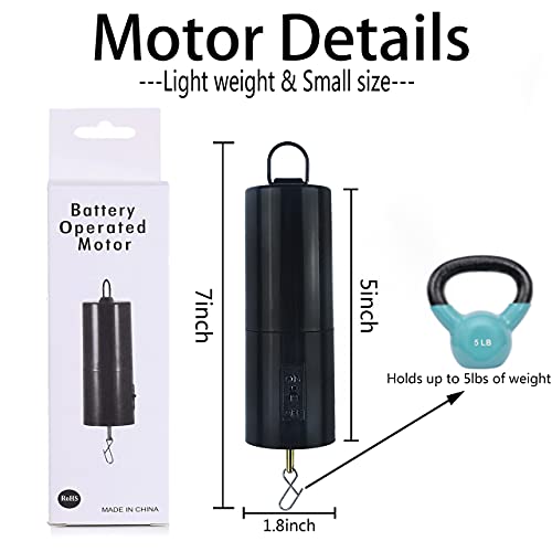 2 Pack Wind Spinner Motor Hanging Display Motor Battery Operated 20 Rpm Rotating Motor Multi-Purposes For Wind Spinner Mobile Yard Decor Hanging Ornament Outdoor Sculptures-Medium Speed (2 Pcs Black) #TOP2